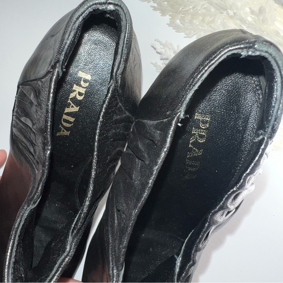 PRADA WOMENS PLATFORM ANKLE BOOTS - SIZE 36 (US Sz 5.5) - Picture 8 of 10